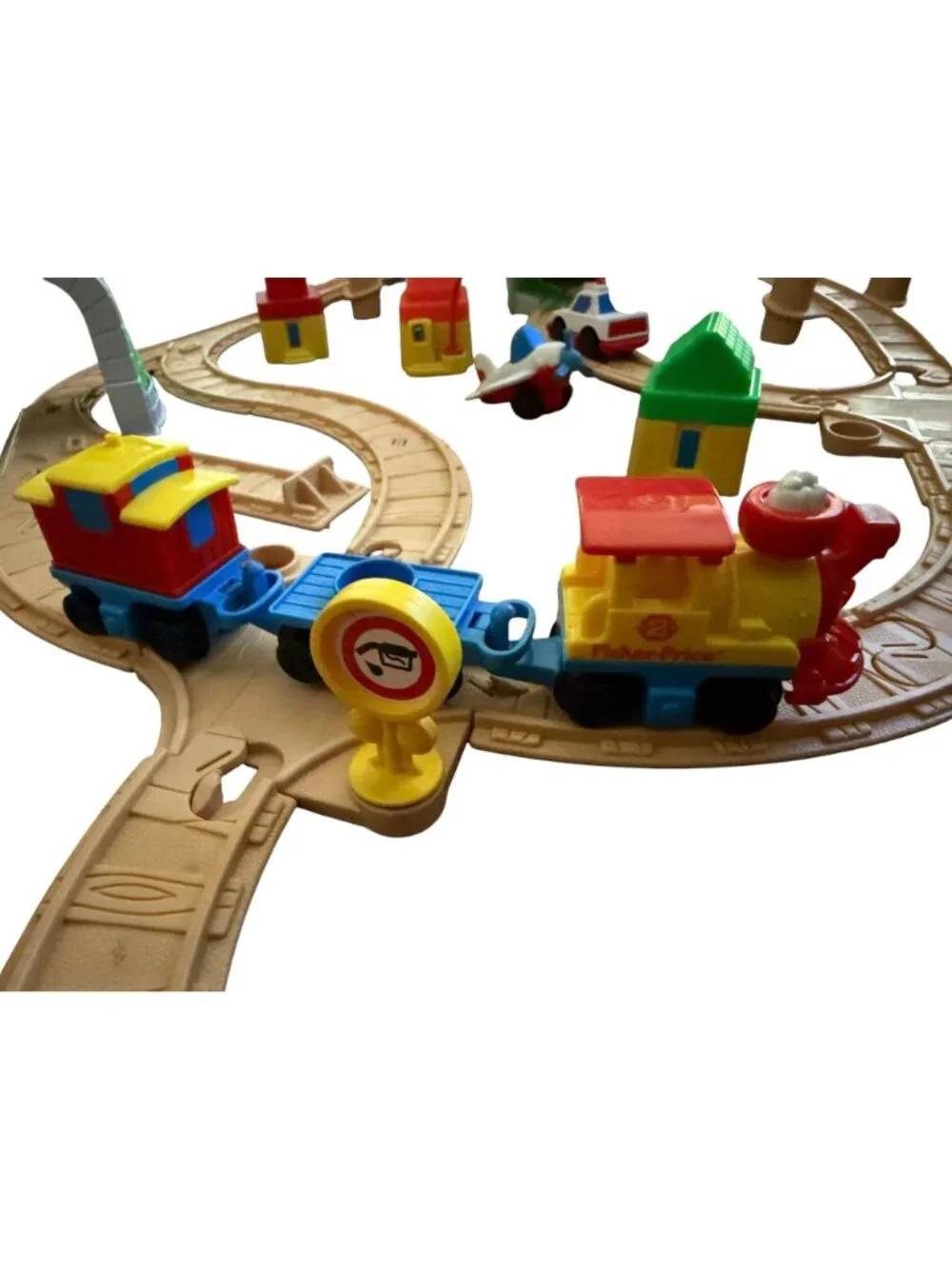 Fisher-Price Flip Track Rail & Road Set MISSING CRANE & DUMP TRUCK